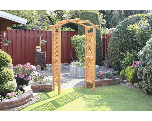 Rosenbogen, Pergola Diana 132 x 70 x 209 cm honigbraun
