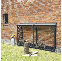 Kaminholzunterstand promadino Speyer inkl. Erweiterung 238 x 68 x 148 cm anthrazit