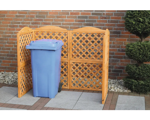 Mülltonnenbox promadino Rex für 2 Tonnen 171 x 79 x 127 cm braun