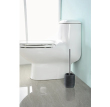 Keramiktoilette mit Toilettenbürste und Halter