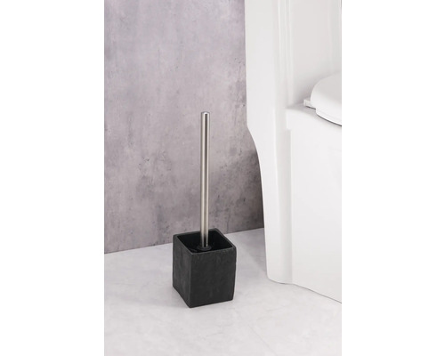 Toilettenbürste mit Halter aus Naturstein und Edelstahl