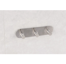 form&style Hakenleiste zum kleben 3-fach rund edelstahl