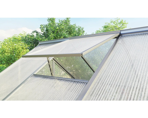 Geöffnetes Fenster eines Gewächshauses