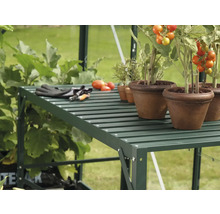 Aluminiumtisch Vitavia 1 Ablage, 121 x 54 x 76 cm, grün