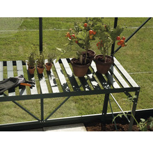 Aluminiumtisch Vitavia 1 Ablage, 121 x 54 x 76 cm, grün