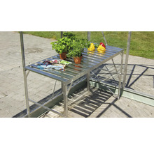 Aluminiumtisch Vitavia 1 Ablage, 121 x 54 x 76 cm