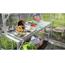 Aluminiumtisch Vitavia 1 Ablage, 121 x 54 x 76 cm