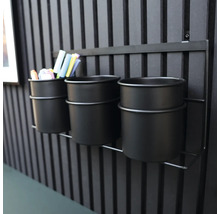 Wandutensilo mit drei Behältern zur Aufbewahrung von Stiften und anderen kleinen Gegenständen