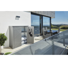 Terrassenschrank Biohort Romeo L High 132 x 87 x 181 cm quarzgrau-metallic