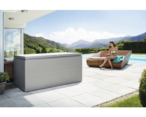 Auflagenbox Biohort LoungeBox 200, 200 x 84 x 88,5 cm, quarzgrau-metallic