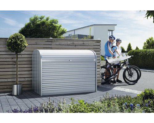 Mülltonnenbox Biohort StoreMax 190, 190x97x136 cm silber-metallic