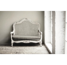 Elegantes Sofa im Vintage-Stil mit Textilbezug und Holzrahmen