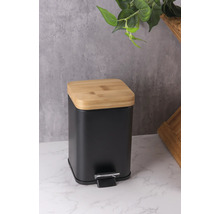 Abfalleimer mit Pedal und Bambusdeckel