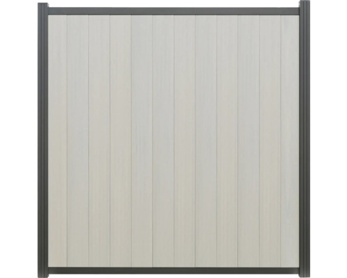 Gartenzaun aus vertikalen Latten mit Rahmen