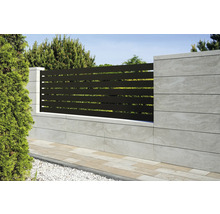 Moderner Sichtschutzzaun aus Beton und Aluminium für den Garten