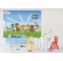 Kinderzimmer mit Paw Patrol Wandbild, Schrank und Spielzeug