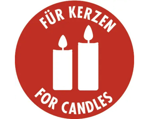 Geeignet für Kerzen