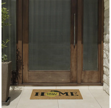 Eingangsbereich mit Fußmatte und Haustür