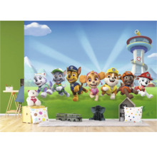 Wandbild mit Paw Patrol Motiven in einem Kinderzimmer