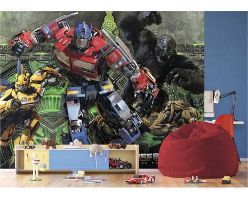 Fototapete mit Transformers Motiv im Kinderzimmer