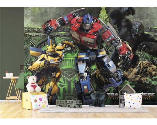 Fototapete mit Transformers Motiv im Kinderzimmer