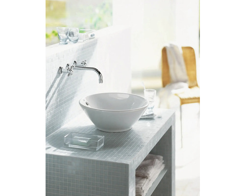 Badezimmer Waschtisch mit Aufsatzwaschbecken und Armatur