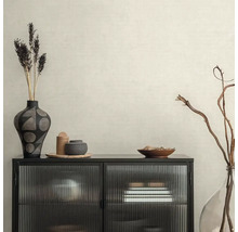 Schwarzes Sideboard mit Glasfronten und dekorativen Accessoires für ein stilvolles Ambiente