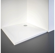 Quadratische Duschwanne mit Ablauf