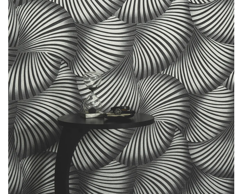 Tapete mit abstraktem, gestreiftem Muster