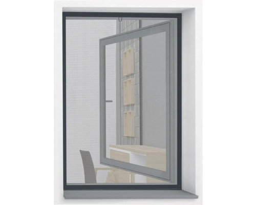 Geöffnetes Insektenschutzfenster mit Drehrahmen