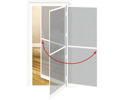 Insektenschutzgittertür mit Faltmechanismus