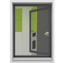 Geöffnetes Fenster mit Insektenschutzgitter