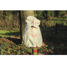 Pflanzenschutzhülle mit Vogel- und Blumenmuster zum Schutz von Pflanzen im Garten