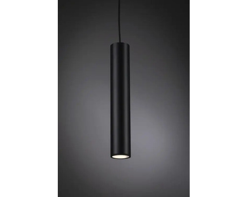 Schwarze zylindrische Pendelleuchte