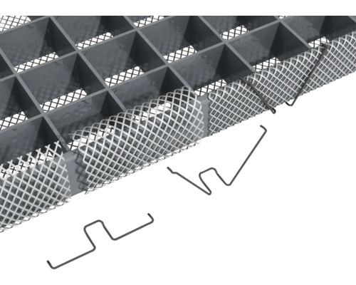 Kunststoff-Lichtschacht mit Gitterrost und Befestigung