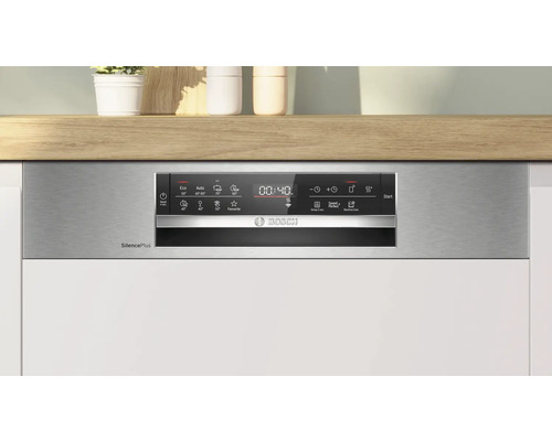 Bosch Geschirrspüler Bedienfeld mit verschiedenen Programmen und Anzeigen