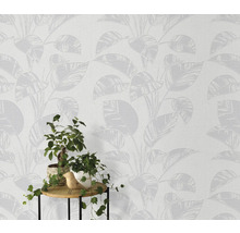 Tapete mit Pflanzenmuster im Interieur