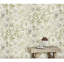 Tapete mit Blattmuster im Interieur