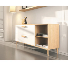 Kommode mit Schubladen und Regalen für Wohnzimmer oder Schlafzimmer