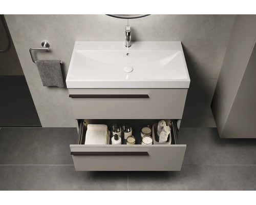 Waschtischunterschrank mit Schublade im modernen Badezimmer