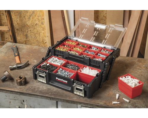 Pattfield Sortimentskoffer mit Schrauben, Muttern und Dübeln
