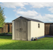 Gartenschuppen mit Doppeltür und Fenster im Garten