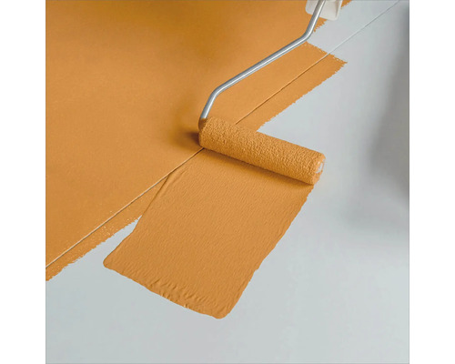 Farbroller beim Auftragen von Farbe