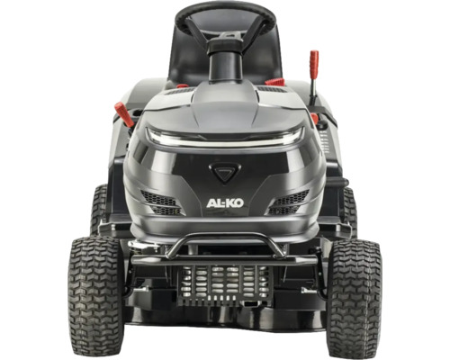 Aufsitzmäher mit Steuerrad und AL-KO Logo