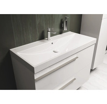 Waschtischunterschrank mit Waschbecken, Armatur und Seifenspender