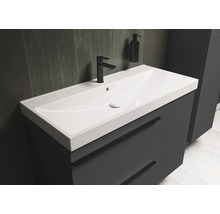 Waschtischunterschrank mit Waschbecken, Armatur und Seifenspender