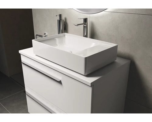 Waschtisch mit Aufsatzwaschbecken und Schubladen