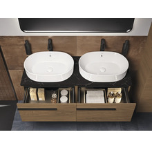 Badezimmer Waschtisch mit zwei Aufsatzwaschbecken und Schubladen