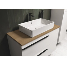 Badezimmerwaschtisch mit Aufsatzwaschbecken, Schubladen und Armatur