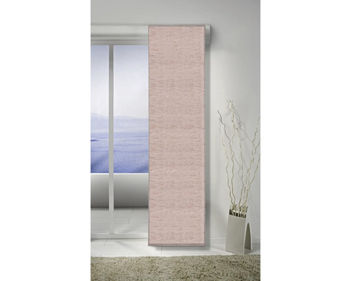 Schiebegardine vor Fensterfront mit Meerblick